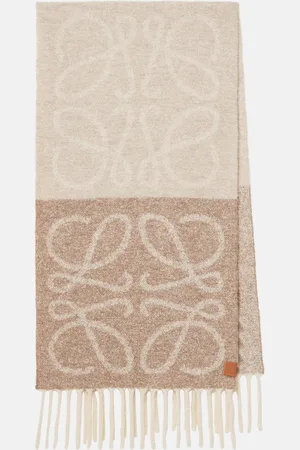 Loewe Anagram alpaca and wool-blend scarf
