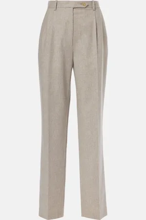 The Row Norbert wool and cashmere straight pants