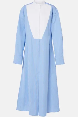 Jil Sander Pinstripe cotton shirt dress