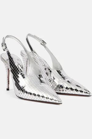 Alaïa AlaÃ¯a Mirrored leather slingback pumps