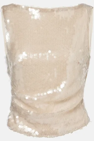 Staud Eton sequined top