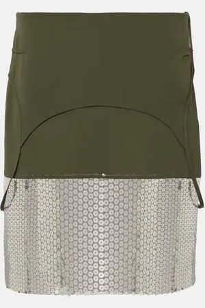 The Attico Sequined midi skirt