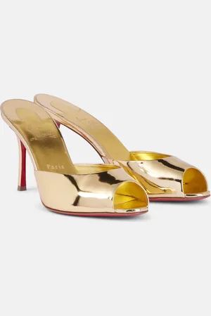 Christian Louboutin Me Dolly mirrored leather mules