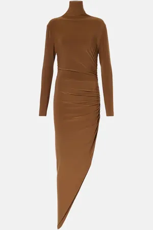 Norma Kamali Draped asymmetric midi dress