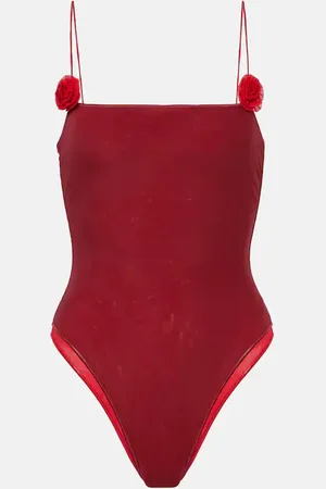 Oseree OsÃ©ree Floral-appliquÃ© swimsuit