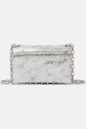 Christian Louboutin Spiked metallic leather crossbody bag