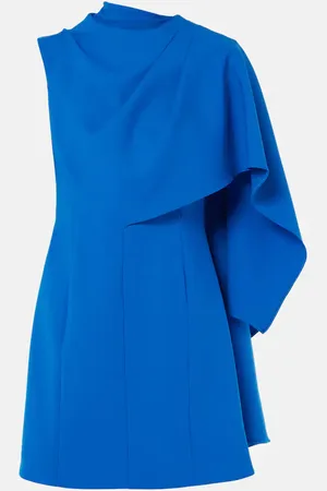 Oscar de la Renta Caped wool-blend minidress