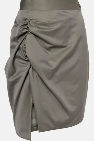 Vivienne Westwood Side Panther cotton satin miniskirt