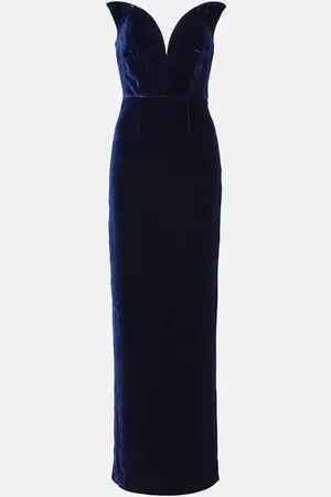 Roland Mouret Strapless velvet gown