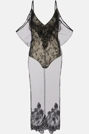 The Attico Sheer lace bodysuit