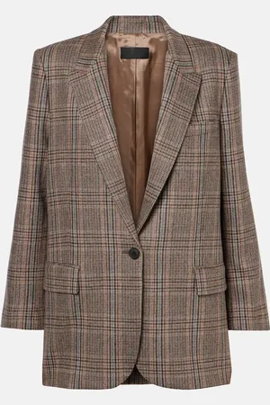 NILI LOTAN Diane plaid wool blazer