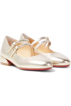 Christian Louboutin Jane Fille metallic leather Mary Jane flats