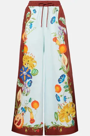 ALÉMAIS AlÃ©mais Dahlia floral linen wide-leg pants