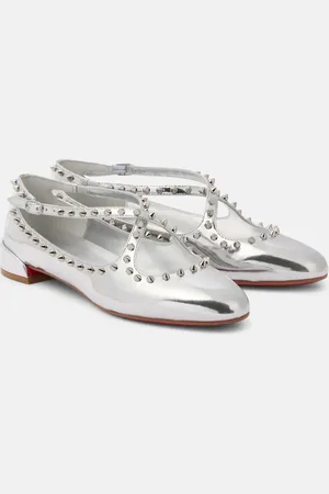 Christian Louboutin Pilouta Jane Spikes leather ballet flats