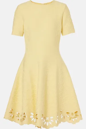 Oscar de la Renta Eyelet jacquard minidress