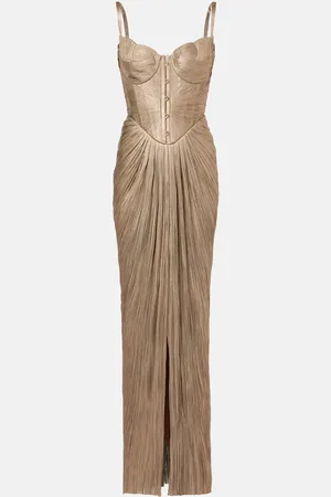 MARIA LUCIA HOHAN Noemie gathered bustier gown