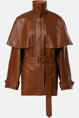 Chloé ChloÃ© Caped leather trench coat