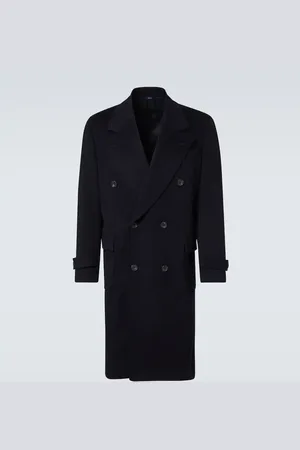 Thom Sweeney Double-breasted wool and cashmere overcoat