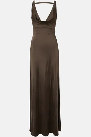 Alexander McQueen Draped jersey gown