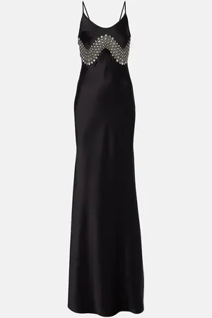 DAVID KOMA Embellished satin gown