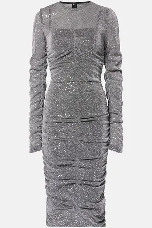 Dolce & Gabbana Sequined ruched midi dress