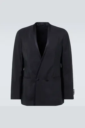 Giorgio Armani Double-breasted silk-blend blazer