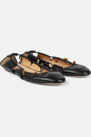 Chloé ChloÃ© Luna embellished cutout leather ballet flats