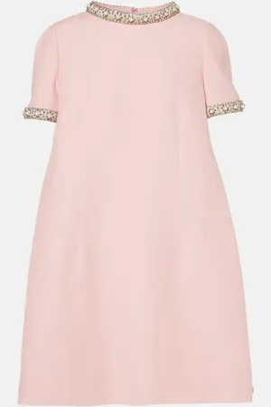 VALENTINO Crepe Couture embroidered minidress