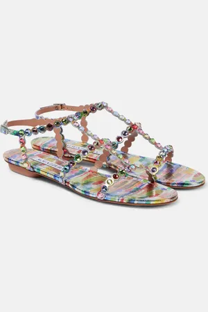 Aquazzura Tequila embellished leather sandals