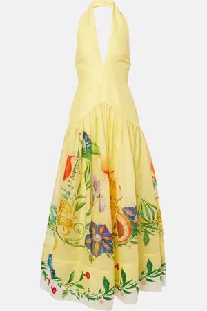 ALÉMAIS AlÃ©mais Dahlia floral linen-blend maxi dress
