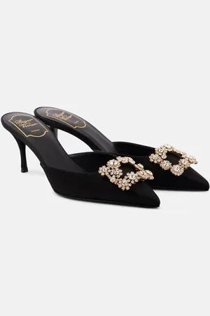 Roger Vivier Efflorescence 65 embellished satin mules