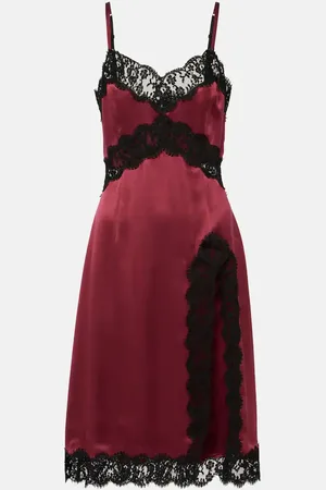 Dolce & Gabbana Silk and cotton-blend midi dress