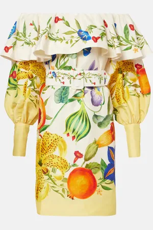 ALÉMAIS AlÃ©mais Flores floral linen-blend minidress