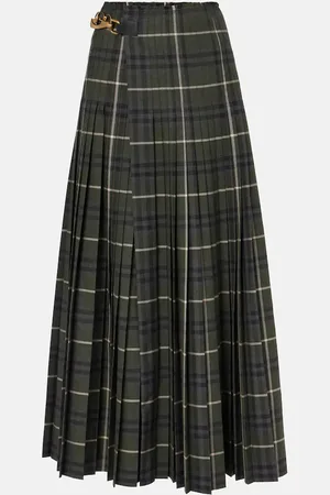 Burberry Tartan pleated maxi skirt