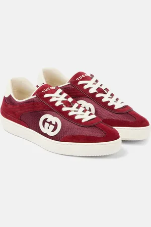 Gucci Interlocking G suede-trimmed sneakers