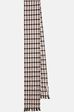 VALENTINO Sequined wool-blend tweed scarf