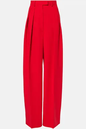 Sportmax Abadan wool-blend canvas wide-leg pants
