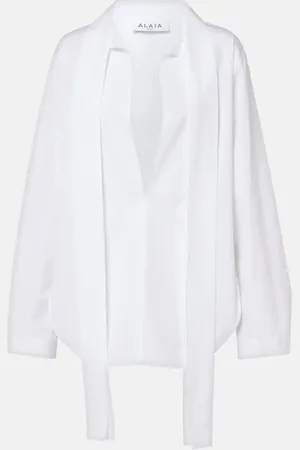 Alaïa AlaÃ¯a Scarf cotton blouse