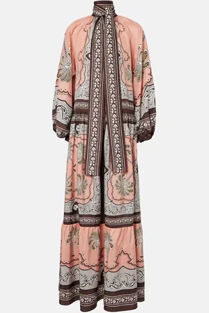 La DoubleJ Athena printed silk maxi dress