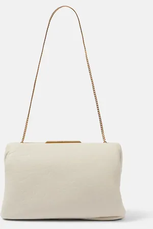 Saint Laurent Small leather clutch with chain