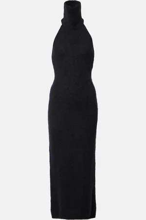 MAGDA BUTRYM Halterneck mohair-blend maxi dress