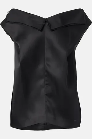 Khaite Selly off-shoulder silk gazar top