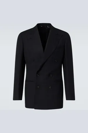 Saman Amel Double-breasted silk blazer