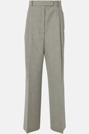 Rohe RÃ³he Gingham wool-blend wide-leg pants
