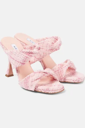 Aquazzura Twist 95 tweed mules