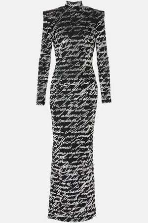 Balmain Love Letter jacquard gown