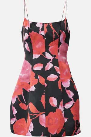 BLUMARINE Printed satin minidress