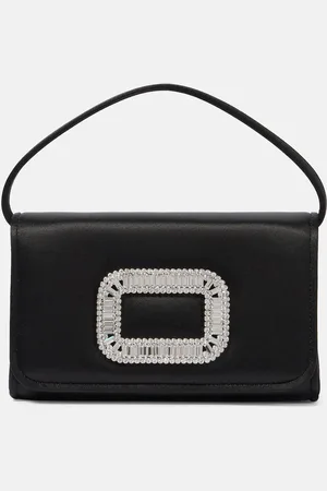 Roger Vivier Pilgrim Micro embellished satin shoulder bag