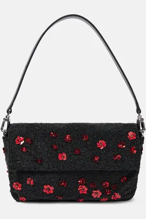 Staud Timmy floral beaded shoulder bag
