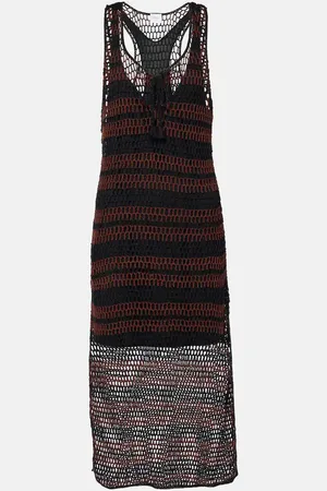 ANNA KOSTUROVA Pimento striped cotton minidress